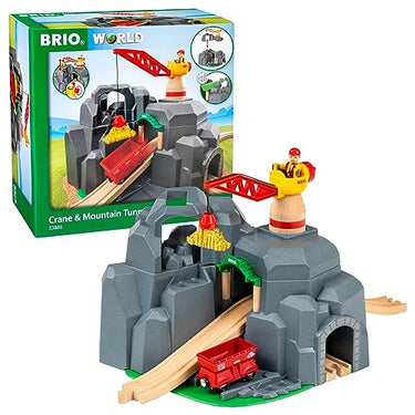 BRIO World 33889 Große Goldmine mit Sound-Tunnel - Zubehör Holzeisenbahn - Kleinkinderspielzeug empfohlen für Kinder ab 3 Jahren im Sale
